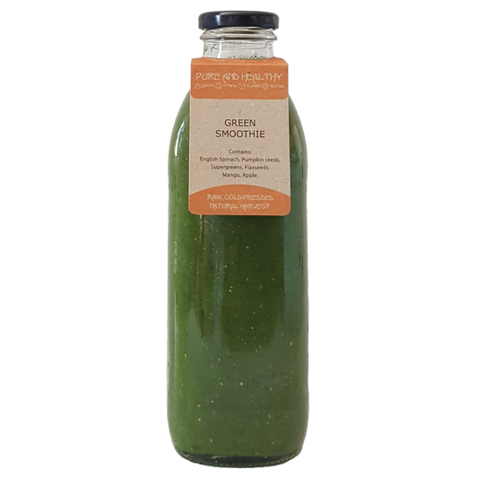 Glass bottle of Green Smoothie