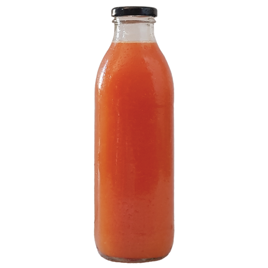 Glass bottle of Passionfruit Halo