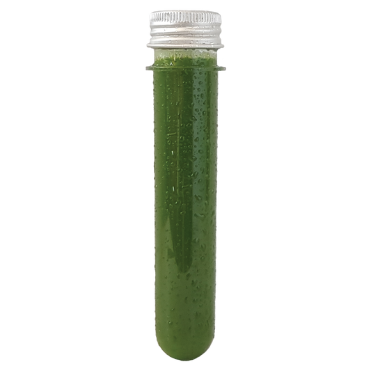 50ml serve of Wheatgrass and Cucumber juice